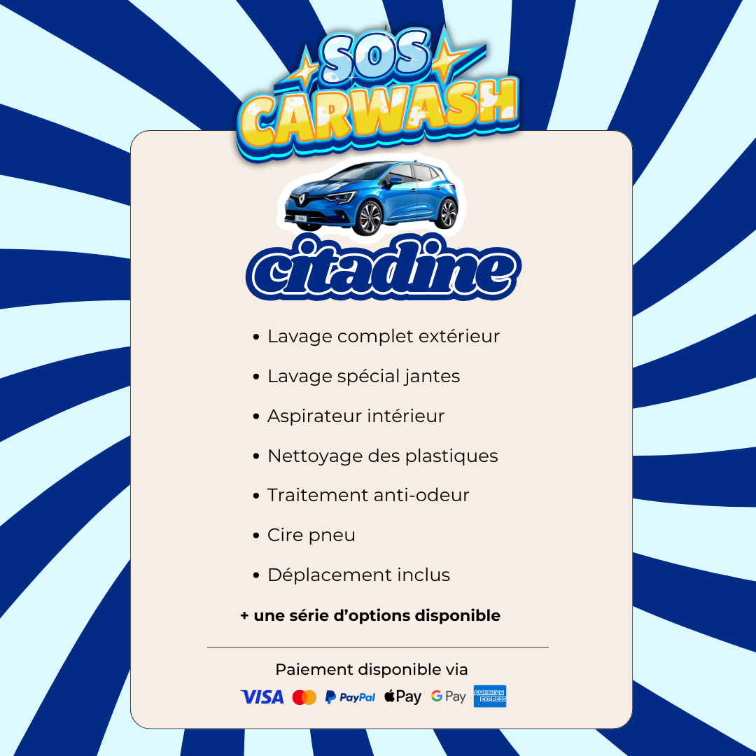 SOS CARWASH - RESERVER VOTRE LAVAGE